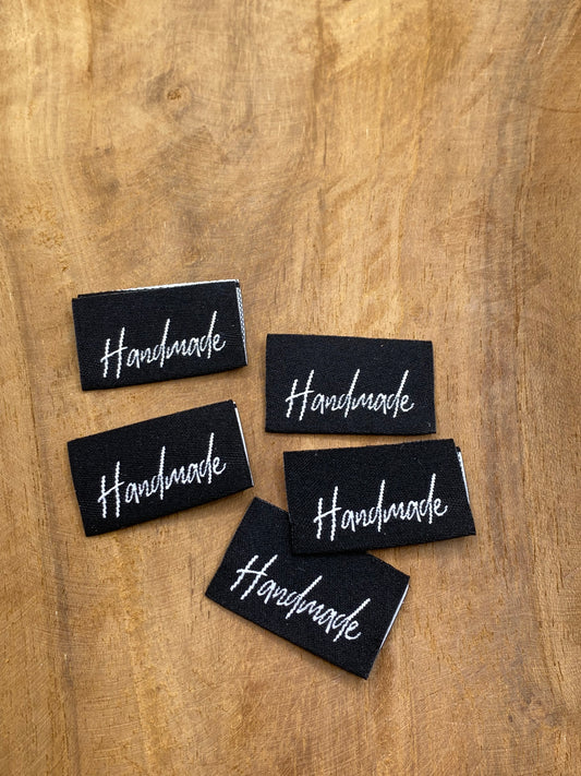 Handmade Web Label gewebt Eigenproduktion