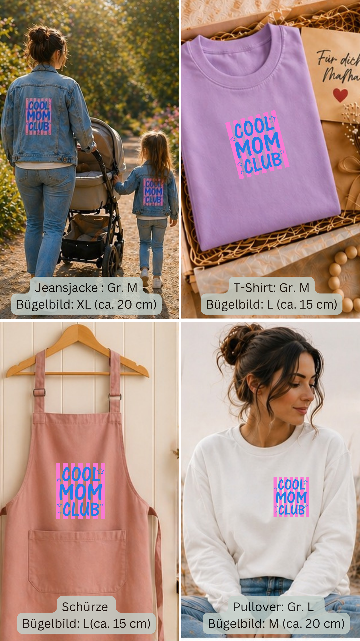 Cool Mom Club Bügelbild Eigenproduktion
