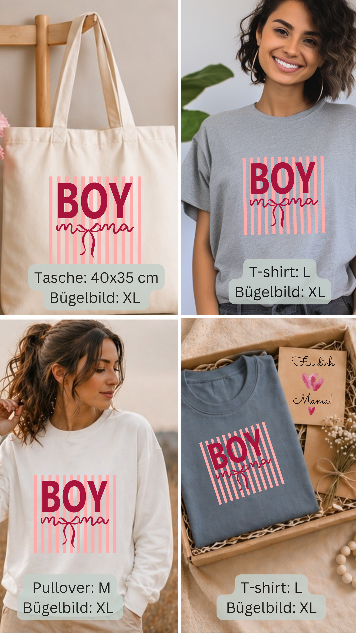 Boy Mama Bügelbild Eigenproduktion