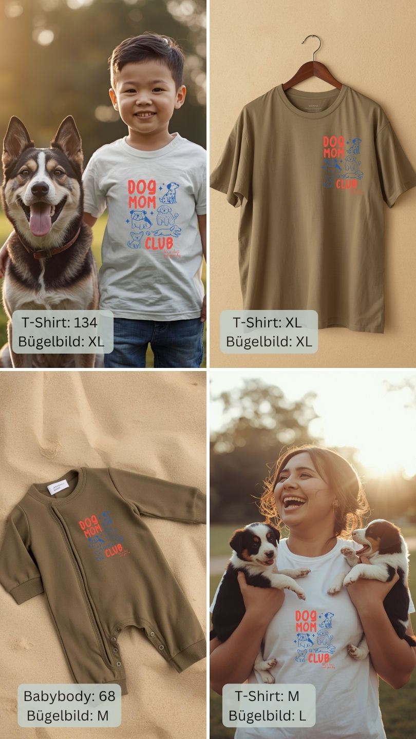 Dog mom club- Bügelbild Eigenproduktion