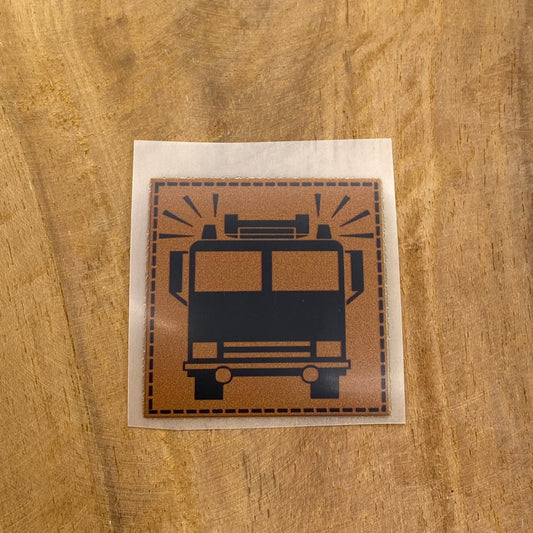 Feuerwehr Auto Bügel Label Bügellabel Eigenproduktion