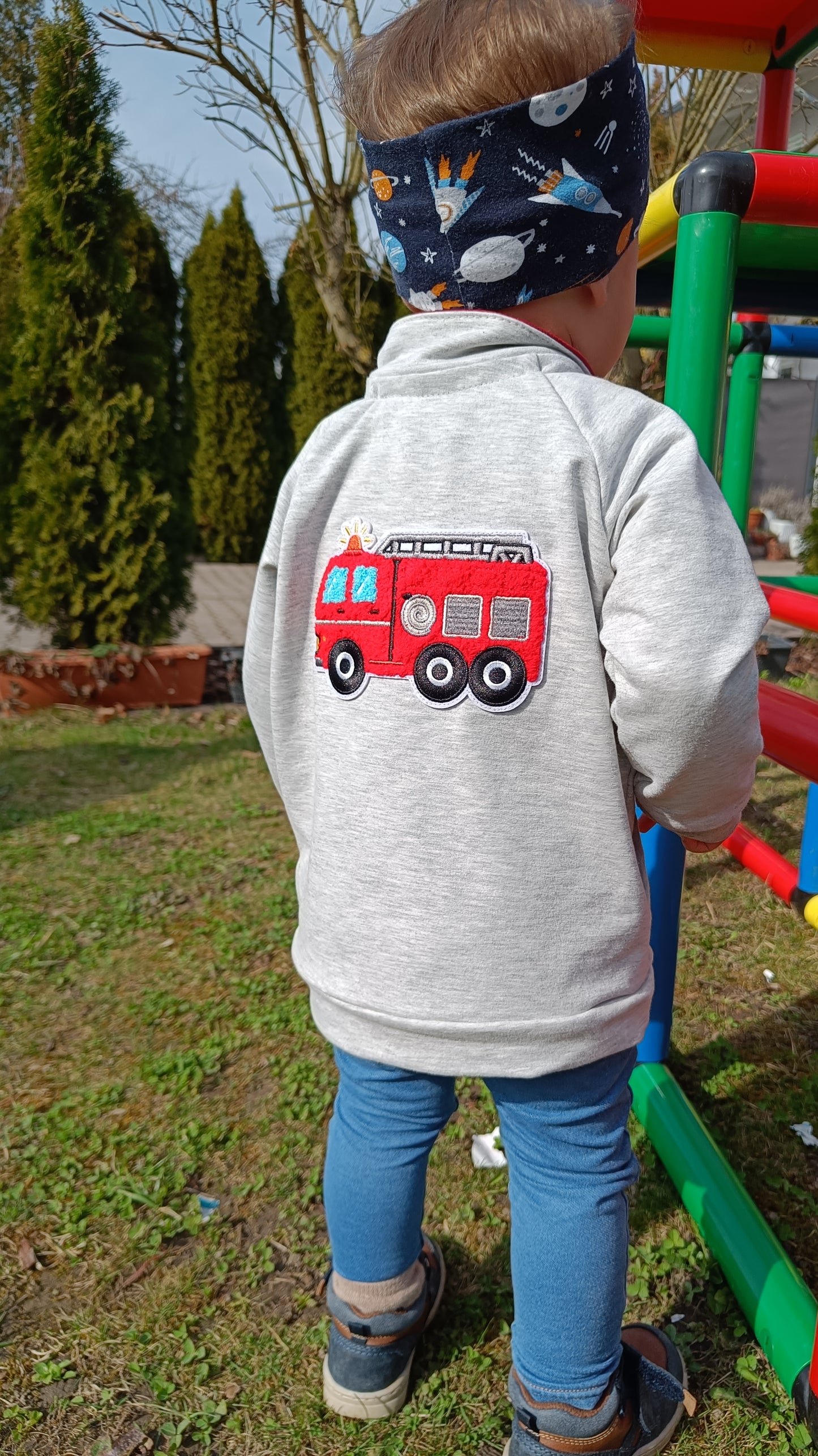 Chenille-Patch Feuerwehrauto Iron-on