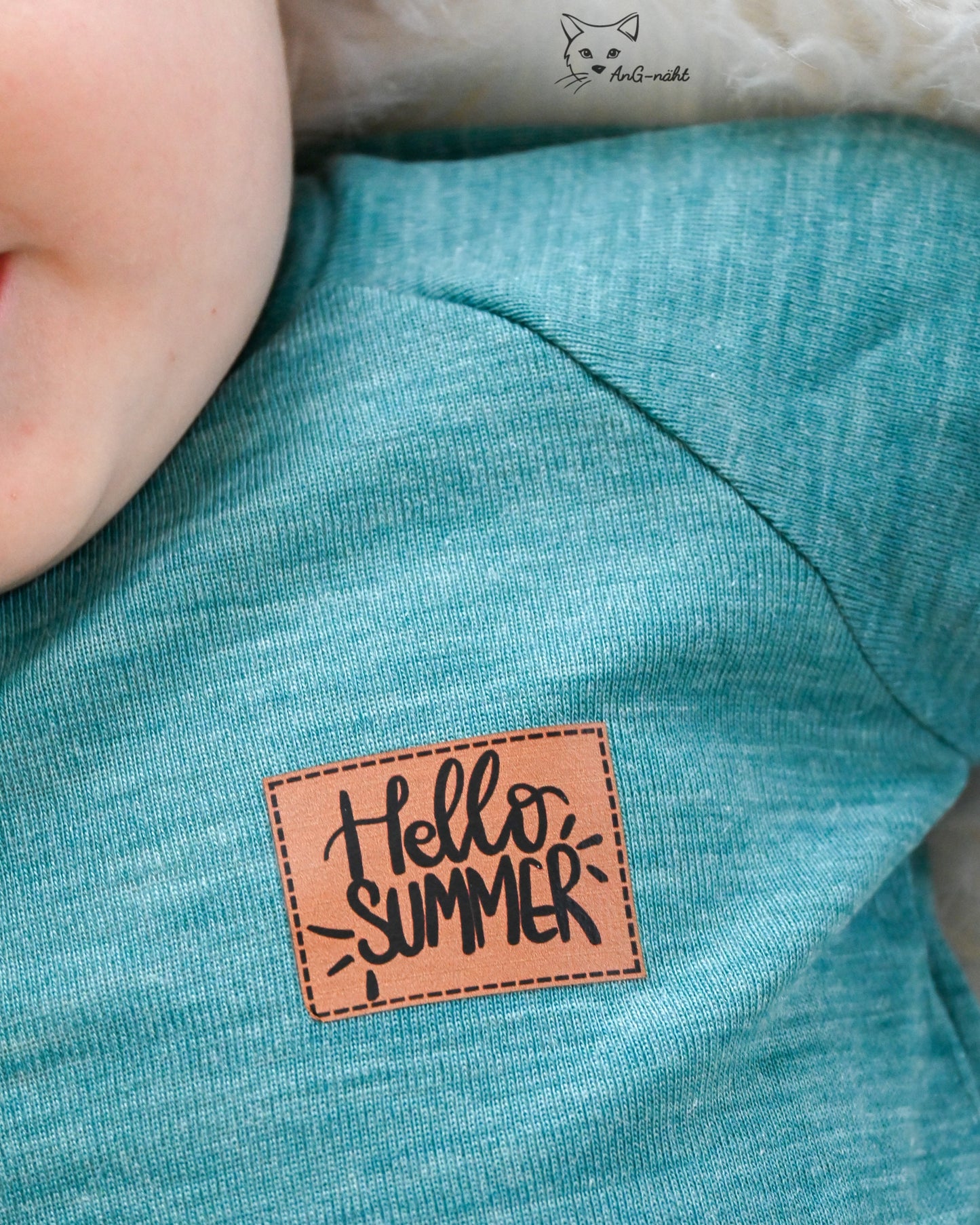 Hello Summer Bügel Label Bügellabel Eigenproduktion