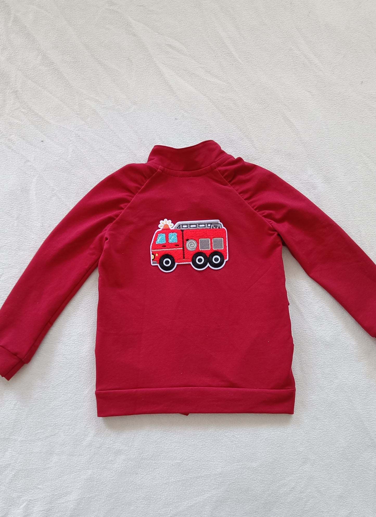 Chenille-Patch Feuerwehrauto Iron-on