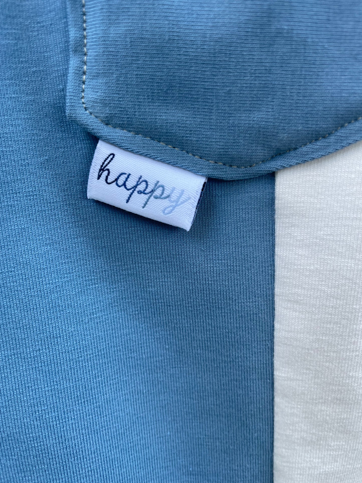 happy Web Label gewebt Eigenproduktion