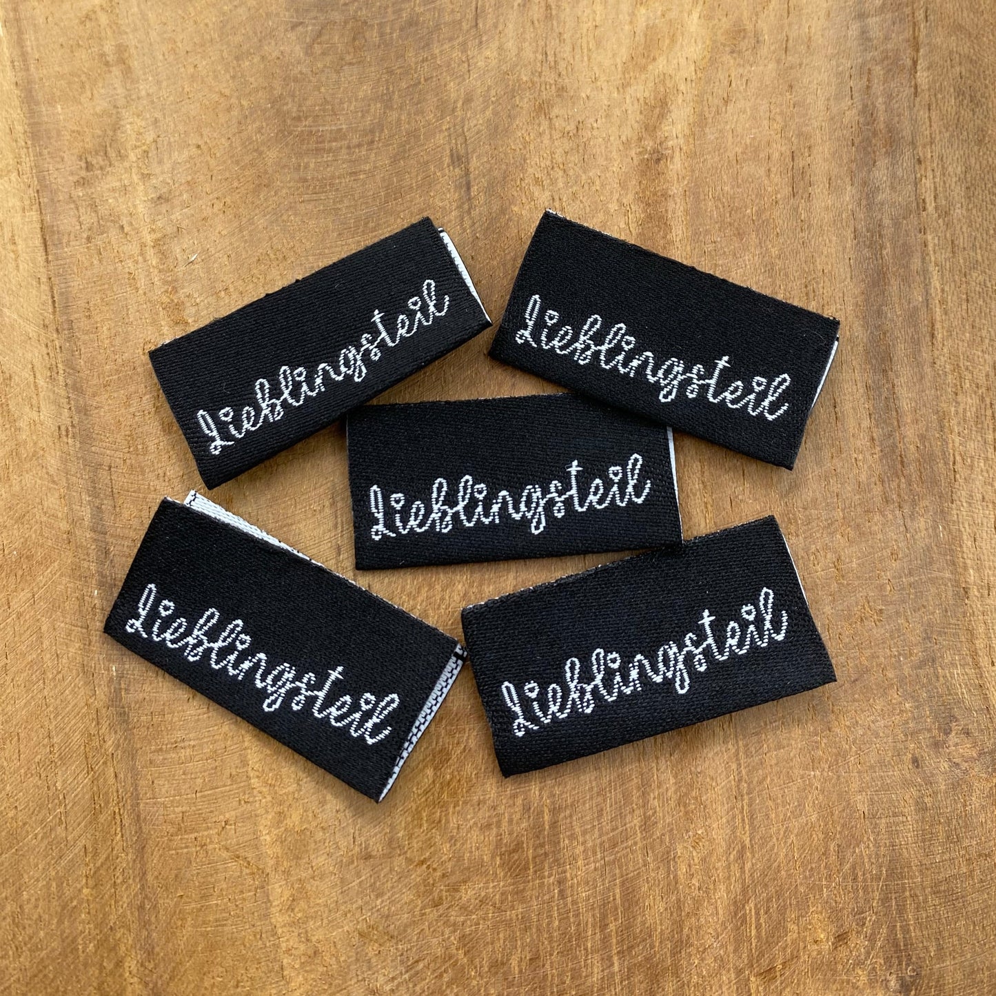 Lieblingsteil Web Label gewebt Eigenproduktion