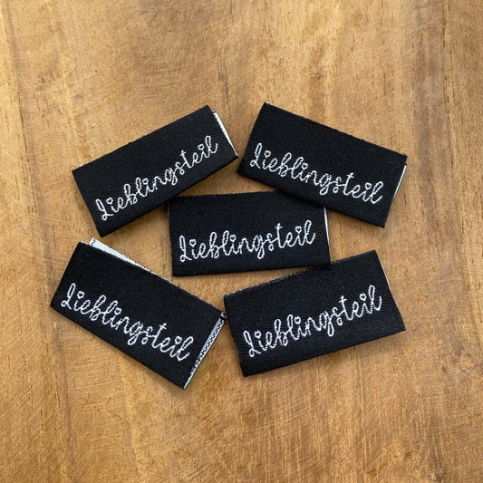 Lieblingsteil Web Label gewebt Eigenproduktion