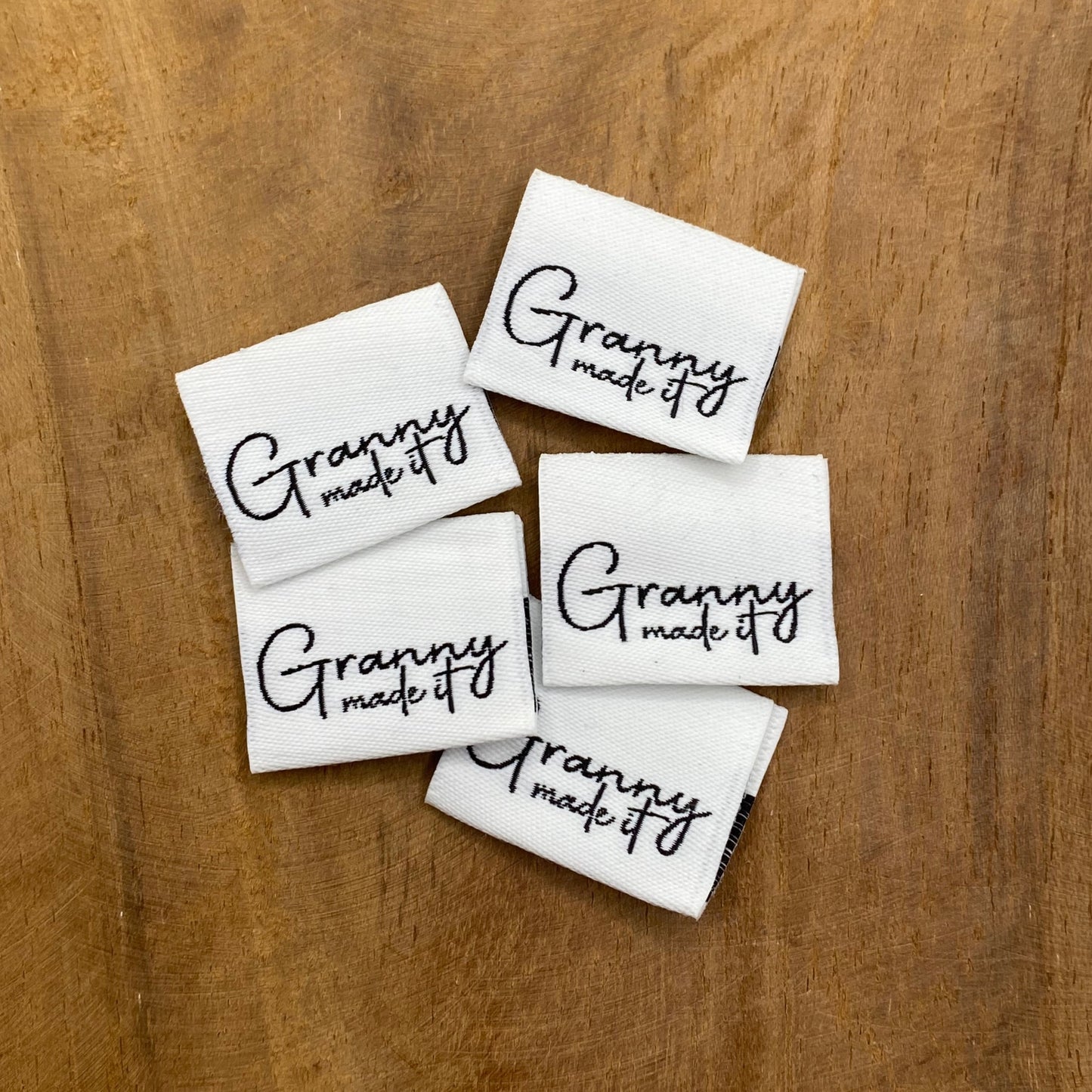 Granny made it Web Label gewebt Eigenproduktion