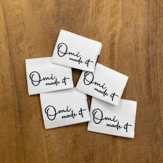 Omi made it Web Label gewebt Eigenproduktion