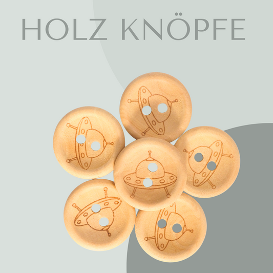 Eigenproduktion Holzknopf UFO 20mm