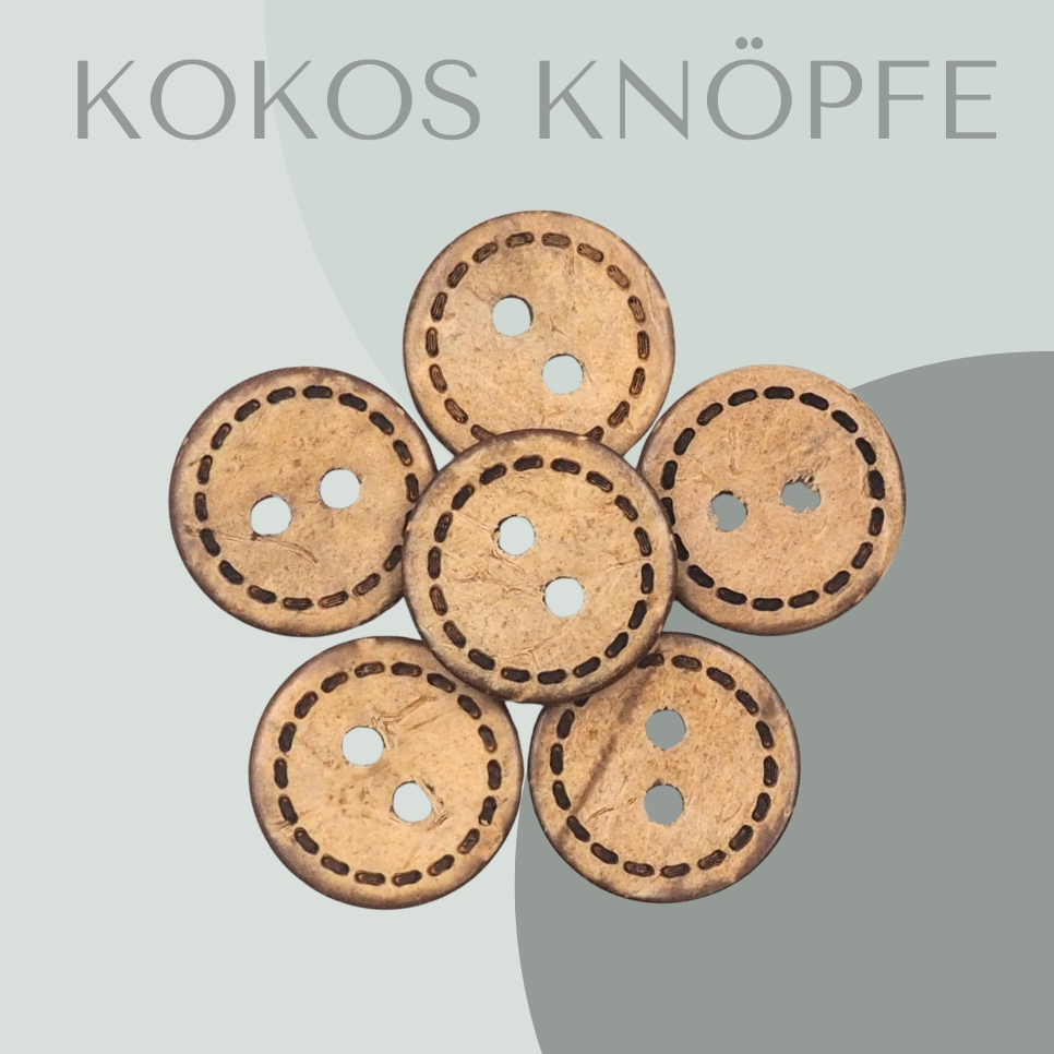 Kokosknopf Rund 15mm