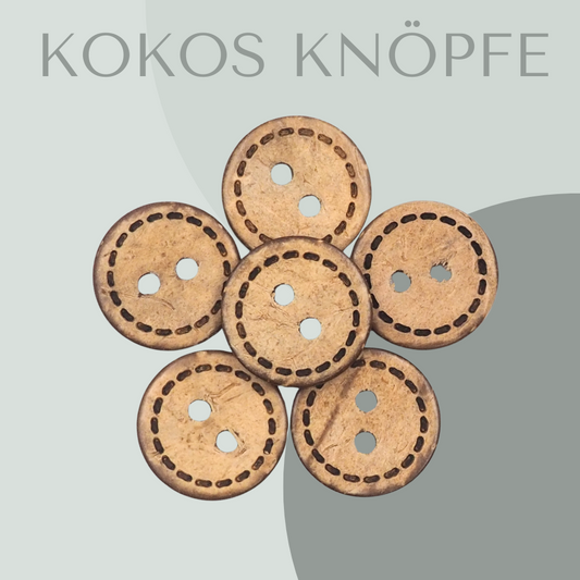 Kokosknopf Rund 15mm