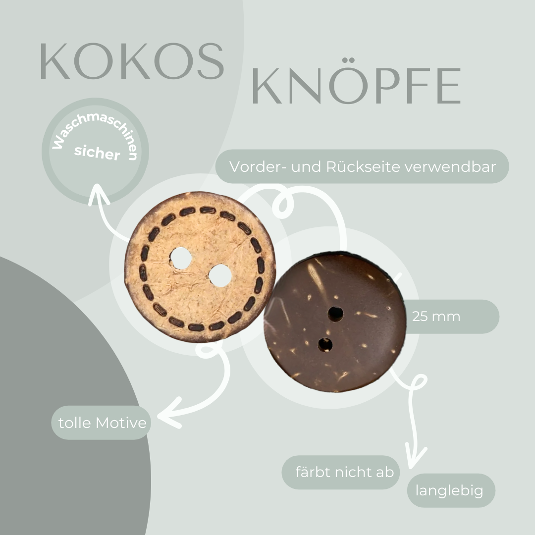 Kokosknopf Rund 25mm