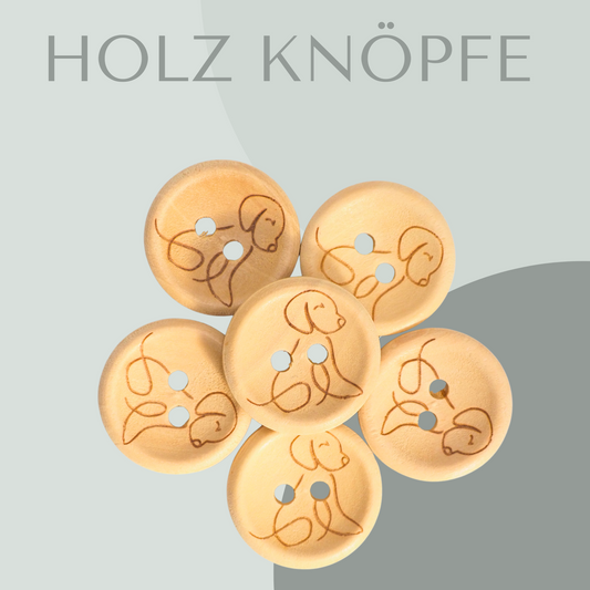 Eigenproduktion Holzknopf Hund  20mm