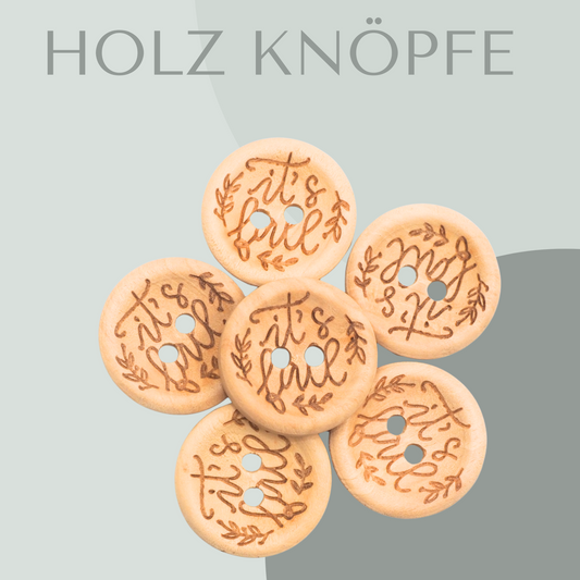 Eigenproduktion Holzknopf "it's fall"  20mm