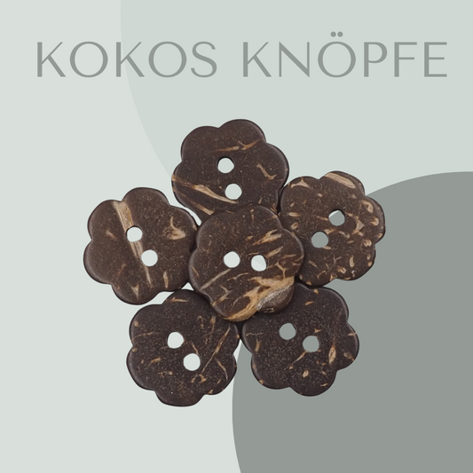 Kokosknopf Blumenform 11mm