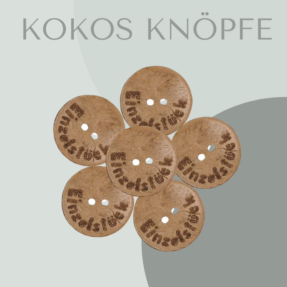 Eigenproduktion Kokosknopf Einzelstück  25mm