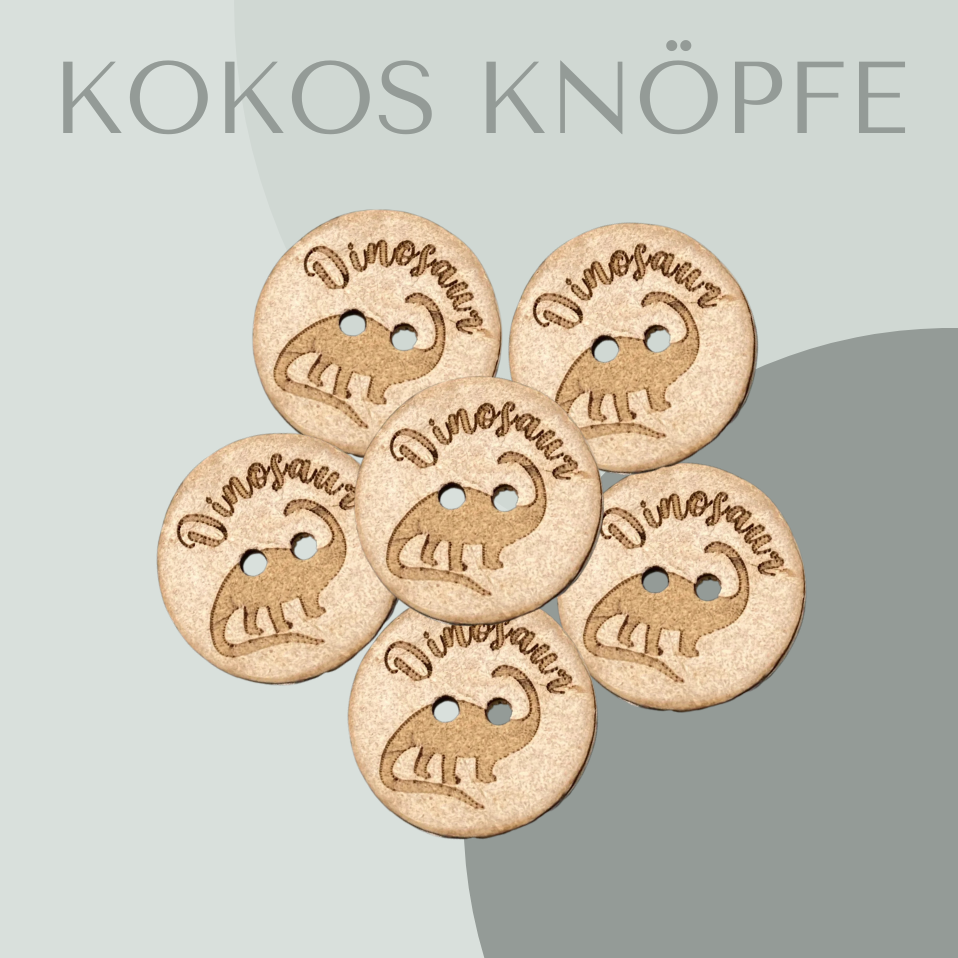 Kokosknopf Dinosaurier 20mm