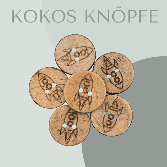 Eigenproduktion Kokosknopf Rakete 20mm
