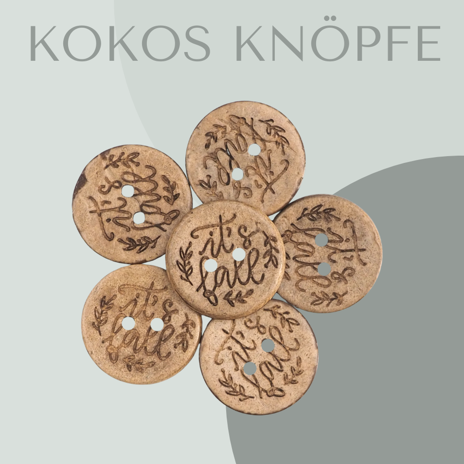Eigenproduktion Kokosknopf it's fall 20mm
