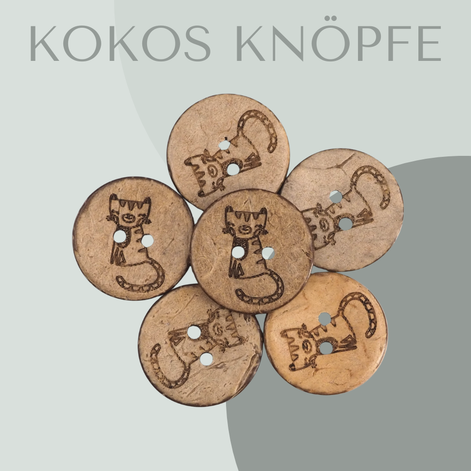 Eigenproduktion Kokosknopf Tiger 20mm
