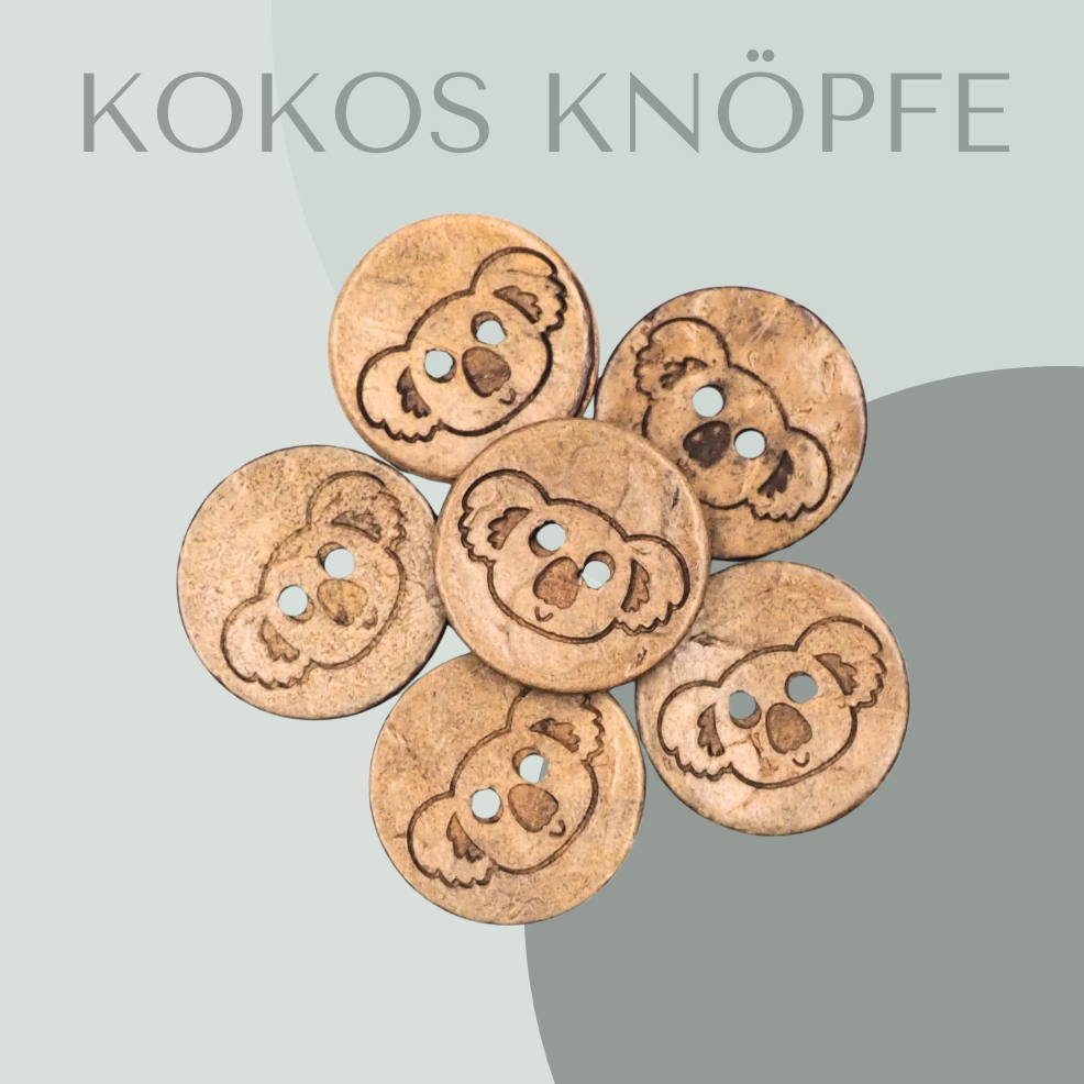 Kokosknopf Rund Koala 20mm