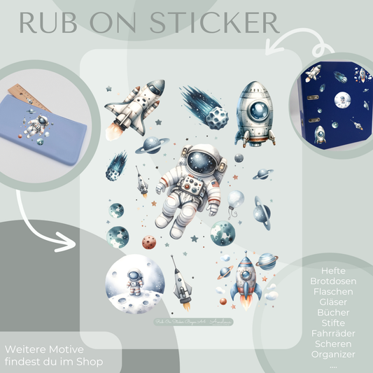 Astronaut Rub-On Sticker Set II