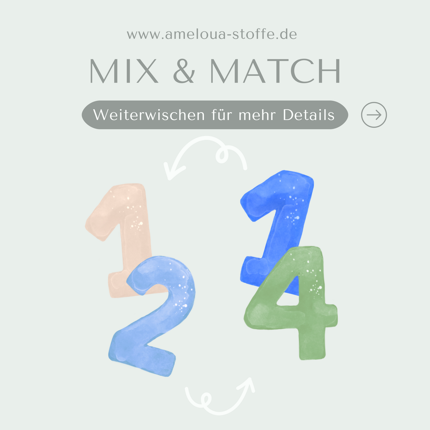 Geburtstag Bügelbild Mix-and-Match nur Zahl