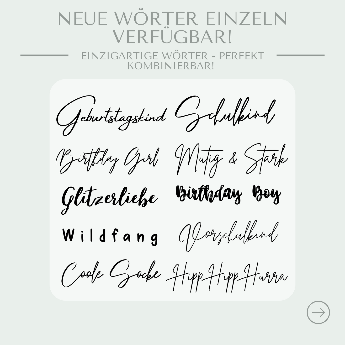 Geburtstag Bügelbild Mix-and-Match ohne Motiv