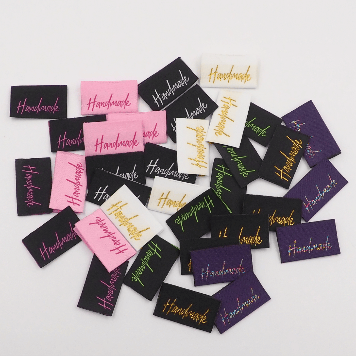 Handmade Set 35 Stück  Gewebte Label Paket