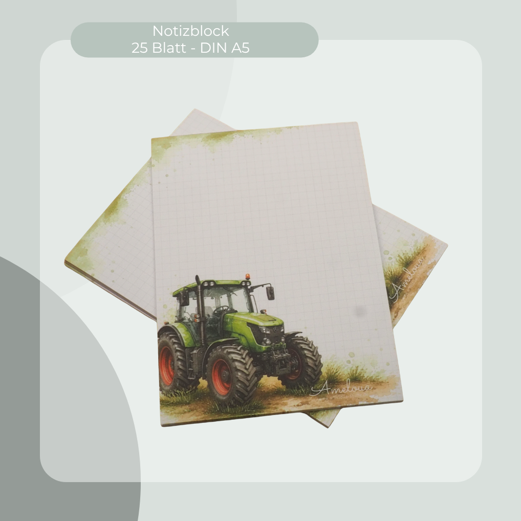 Notizblock- Traktor 