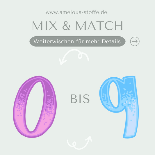 Zahlen, 0 bis 9, Mix and Match