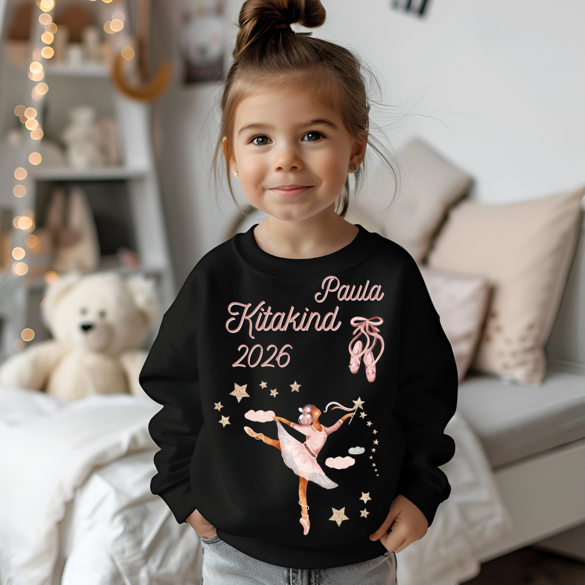 Personalisiertes Bügel-Bild Bügelbild-Set Kitakind 2026 Ballerina