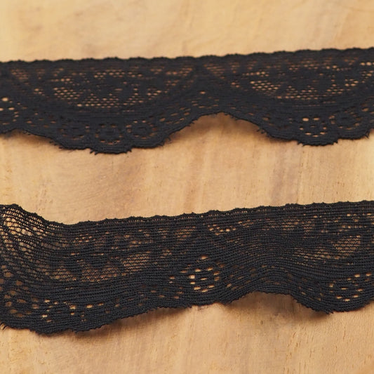 elastische Spitze 35mm Schwarz