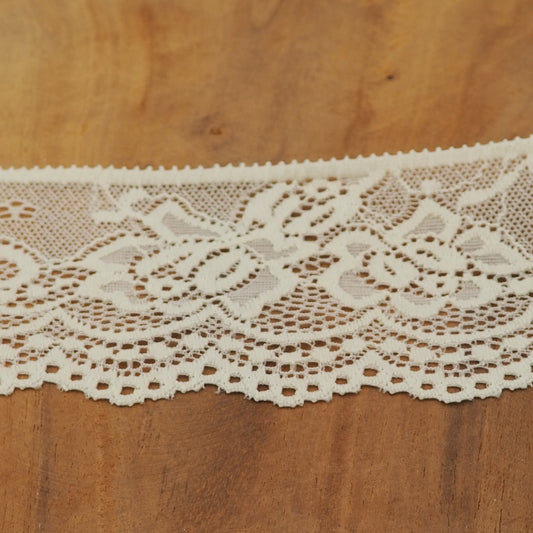 elastische Spitze 68mm Creme