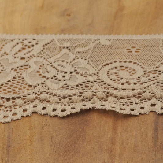 elastische Spitze 68mm Beige