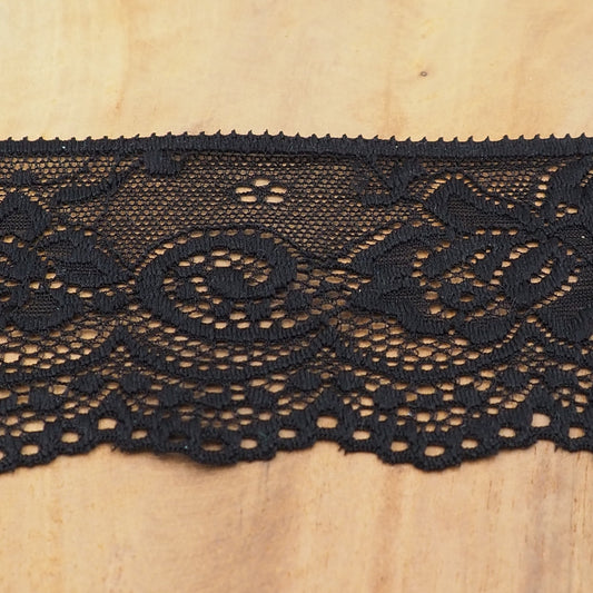 elastische Spitze 68mm schwarz