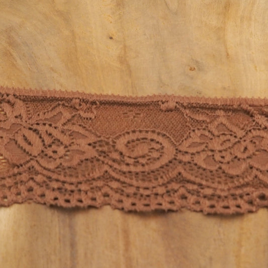 elastische Spitze 68mm hellbraun