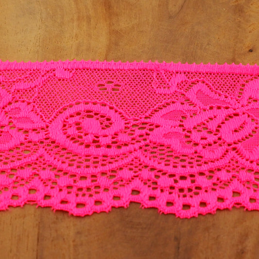 elastische Spitze 68mm neon pink