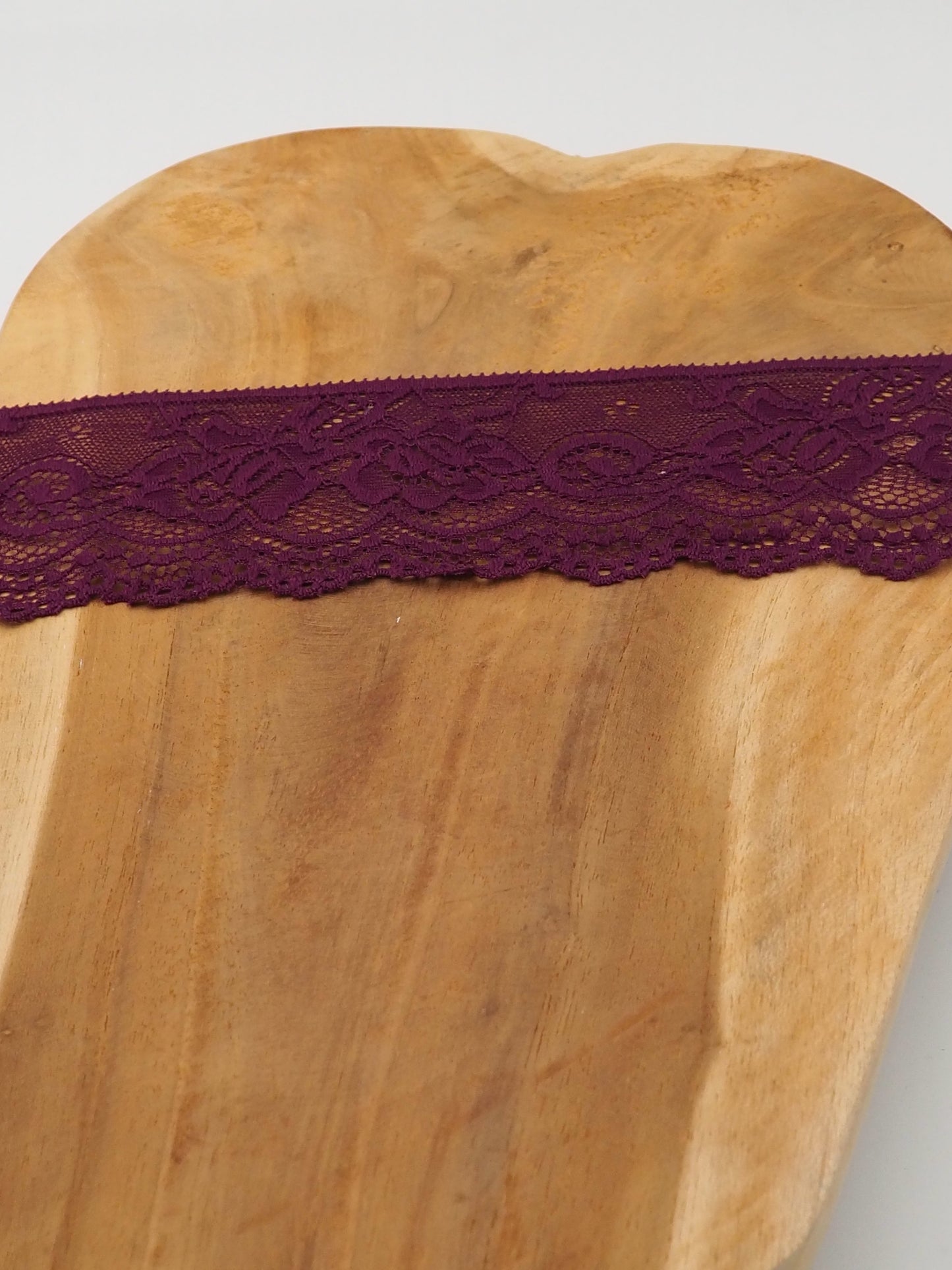 elastische Spitze 68mm weinrot