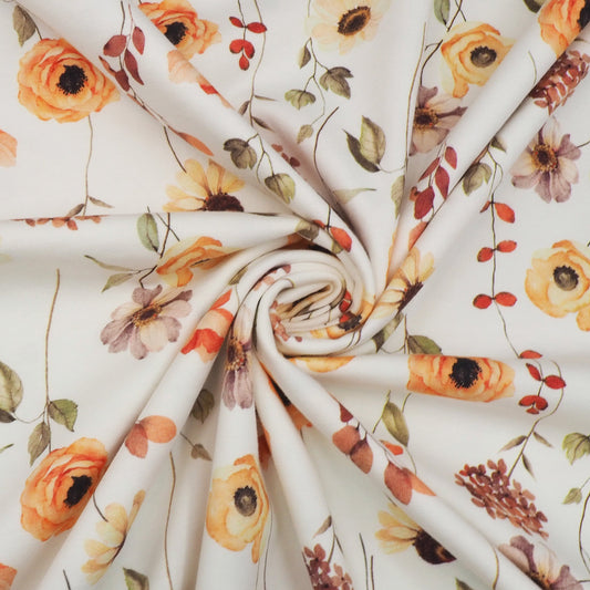 Blumenstoff Jersey Sommerblumen