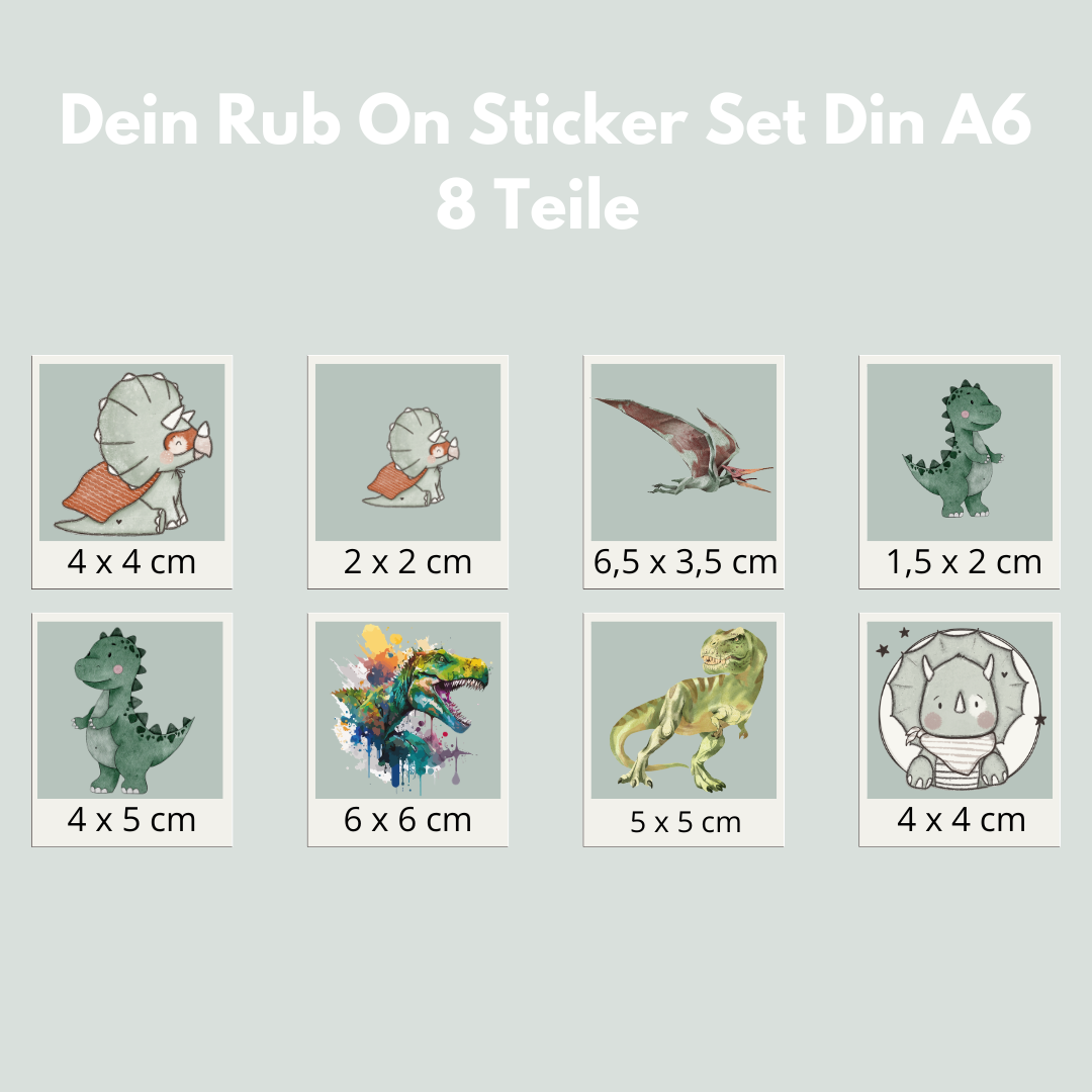 Dino Rub-On Sticker Set