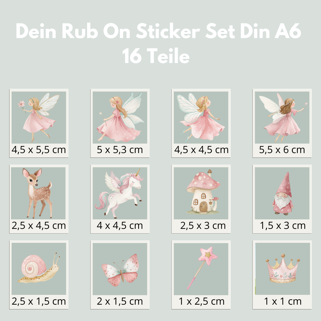 Feen Rub-On Sticker Set