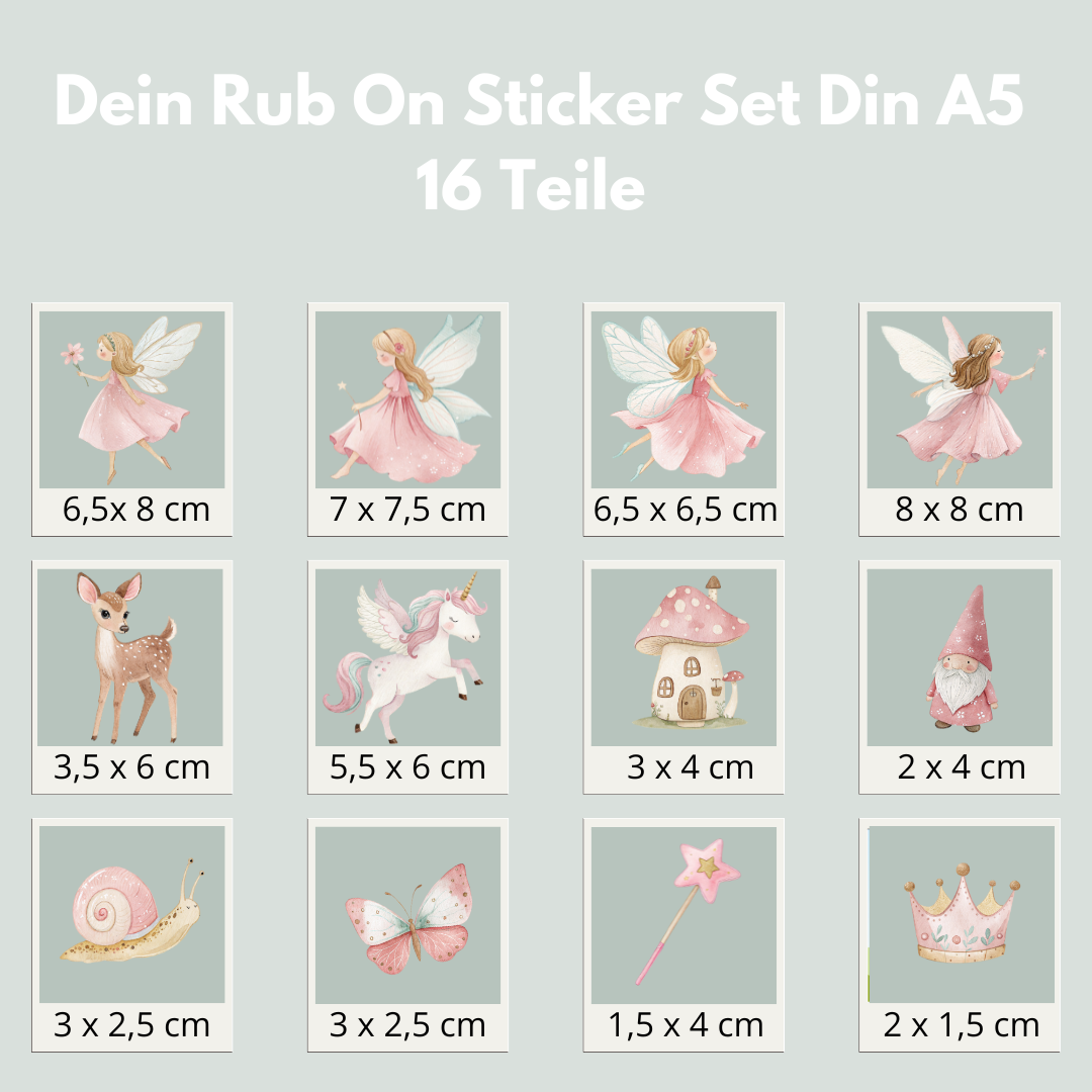 Feen Rub-On Sticker Set