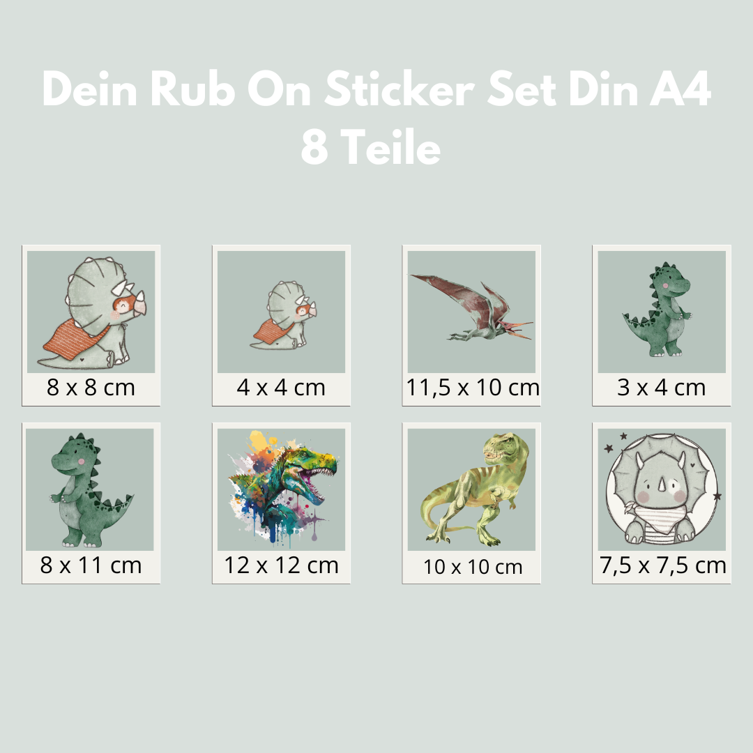 Dino Rub-On Sticker Set