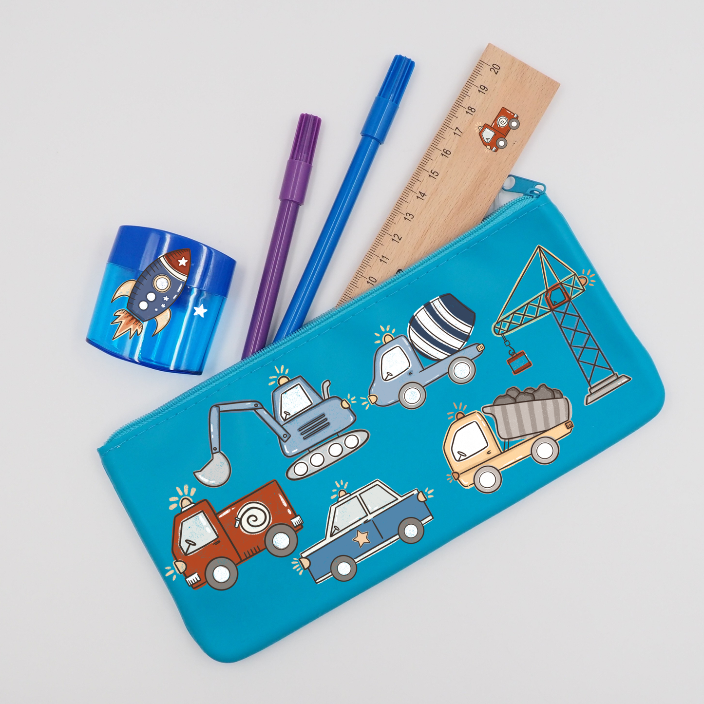 Fahrzeuge Rub-On Sticker Set