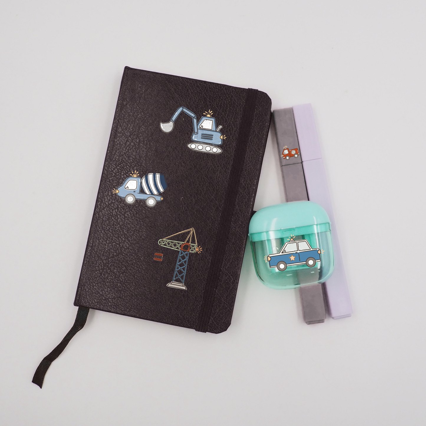Fahrzeuge Rub-On Sticker Set