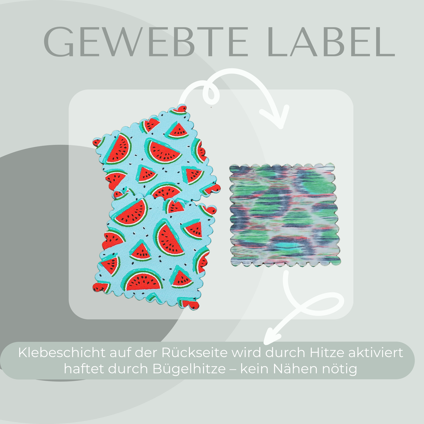 Wassermelonen Label gewebt Eigenproduktion