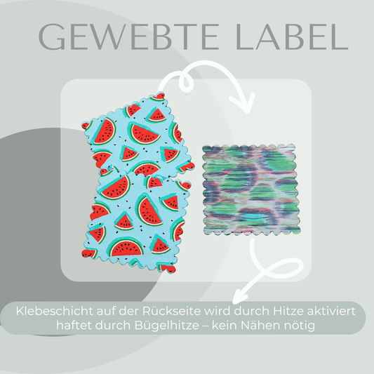 Wassermelonen Label gewebt Eigenproduktion