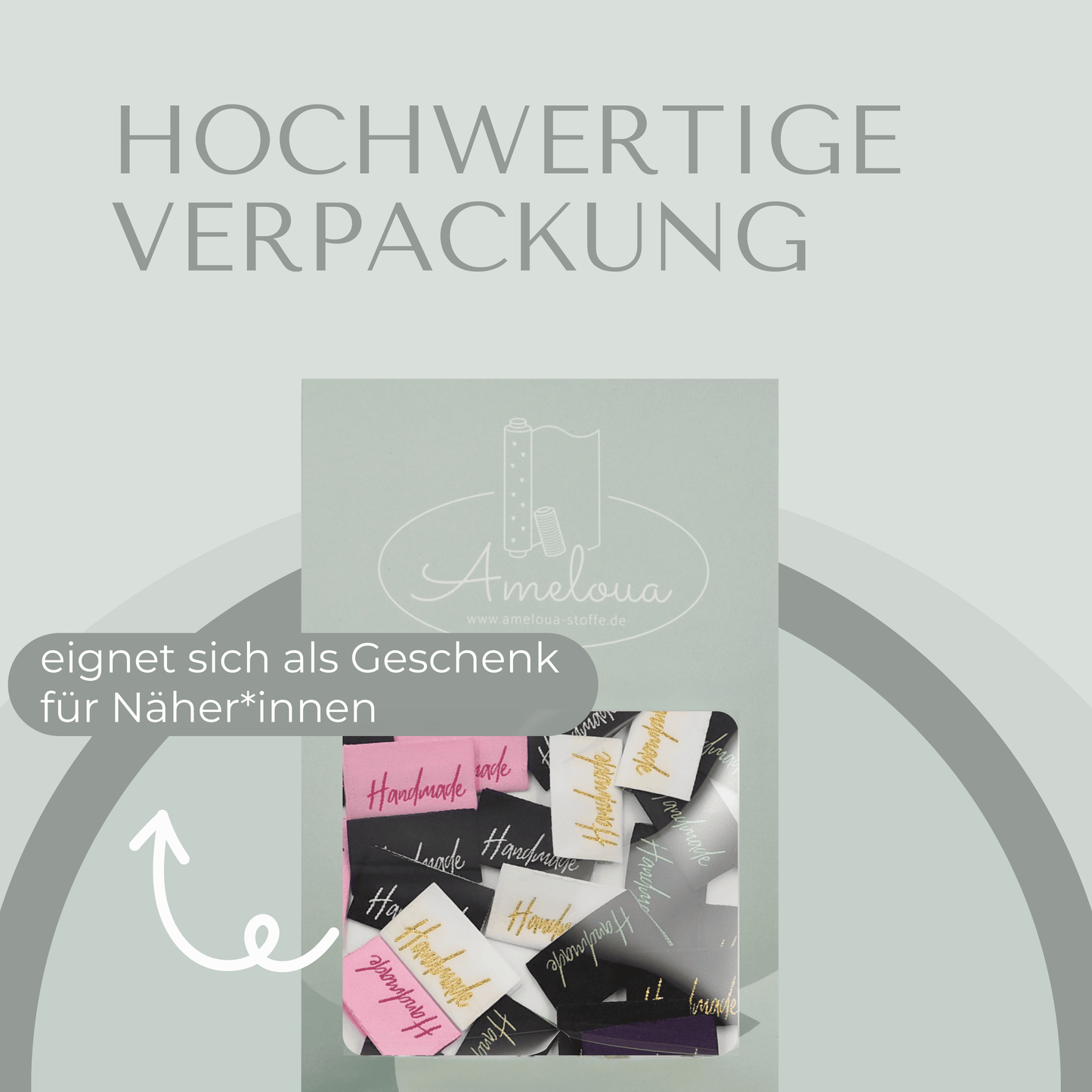 Handmade Set 35 Stück  Gewebte Label Paket